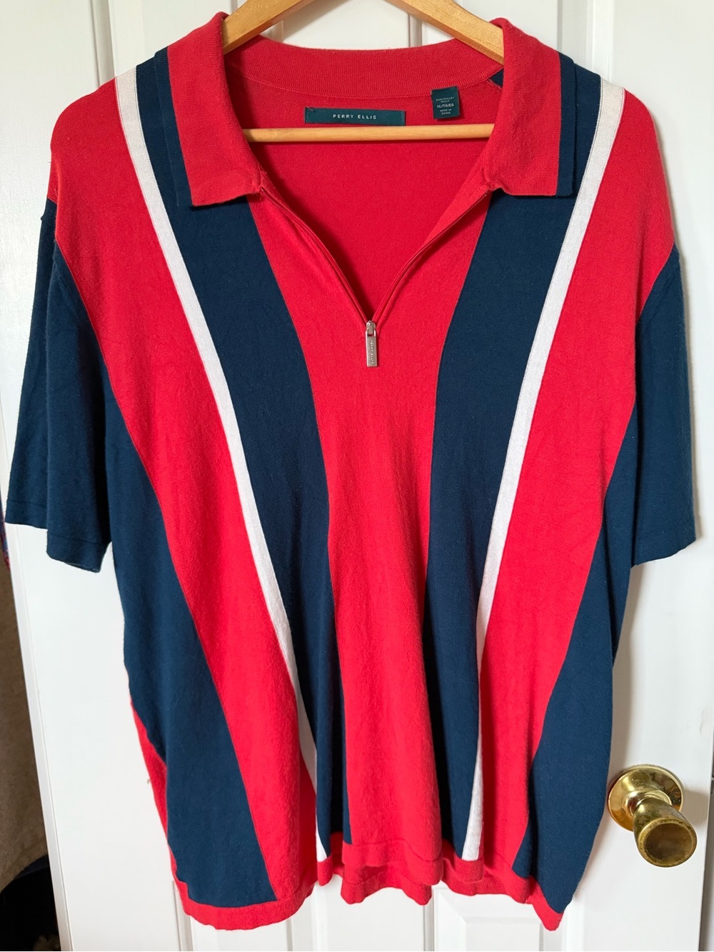 Perry Ellis Zip Polo XL